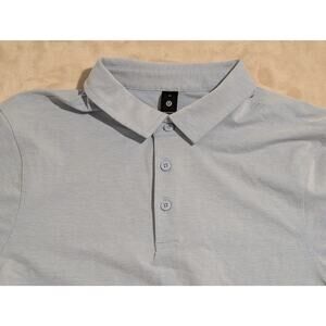 EUC Lululemon Shirt Mens Medium Polo Blue Golf Polo